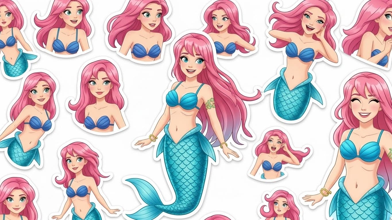 Meerjungfrau Sticker